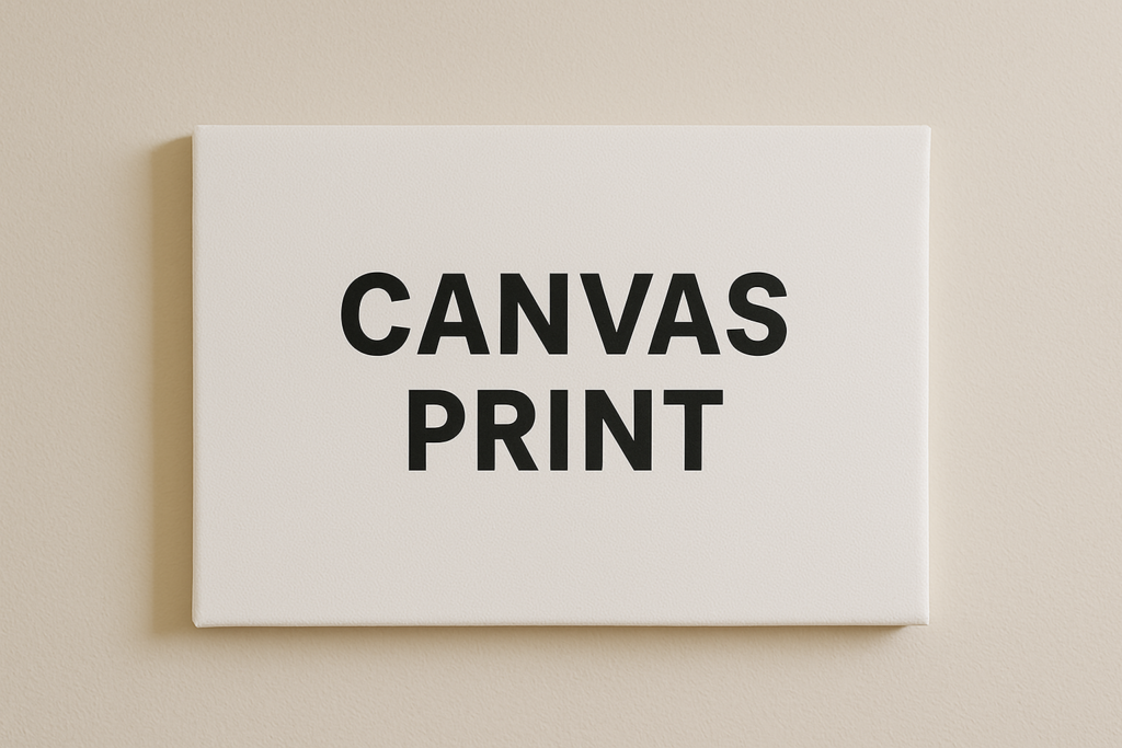 Canvas print hanging on wall example